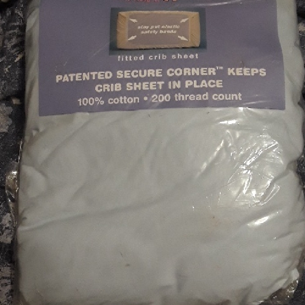 Fitted Crib Sheet - Light Blue